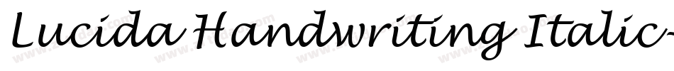 Lucida Handwriting Italic字体转换